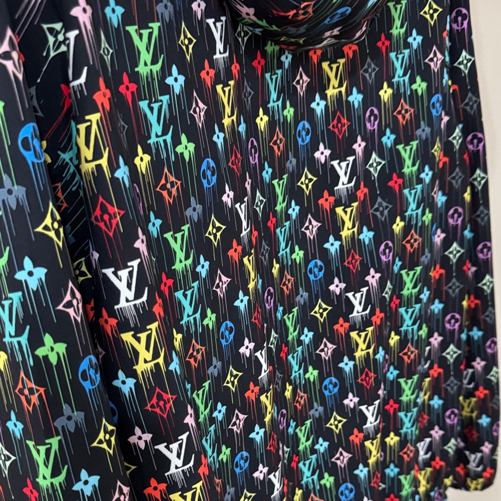 Multicolor Monogram Print Hooded Windbreaker Jack… - image 7